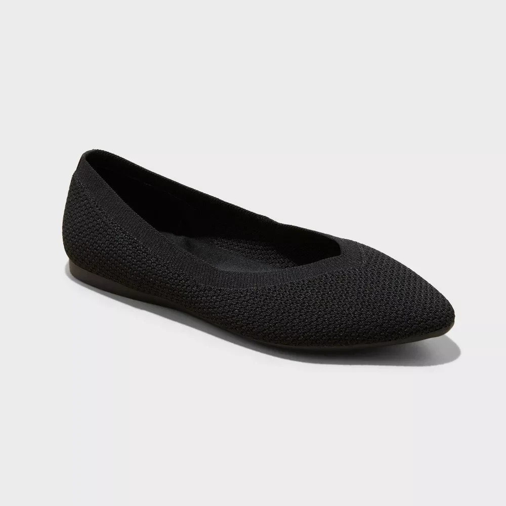 Women's Claire Knit Black‎  Flats by A New Day Size 6.5 New With Tags